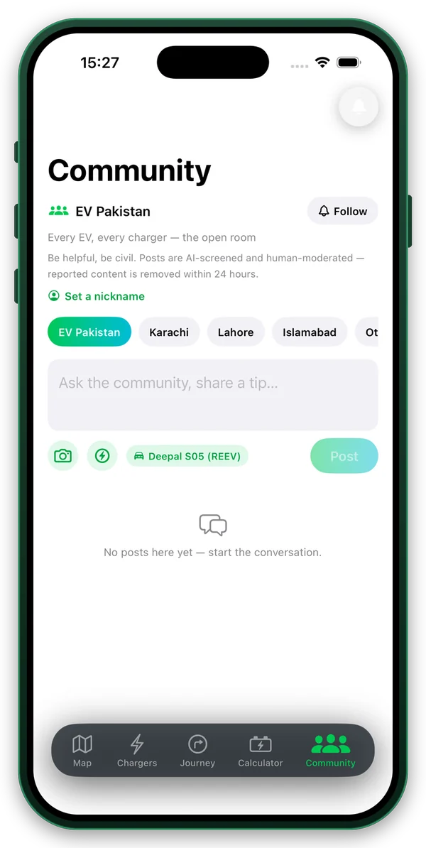 ChargePK app — Community