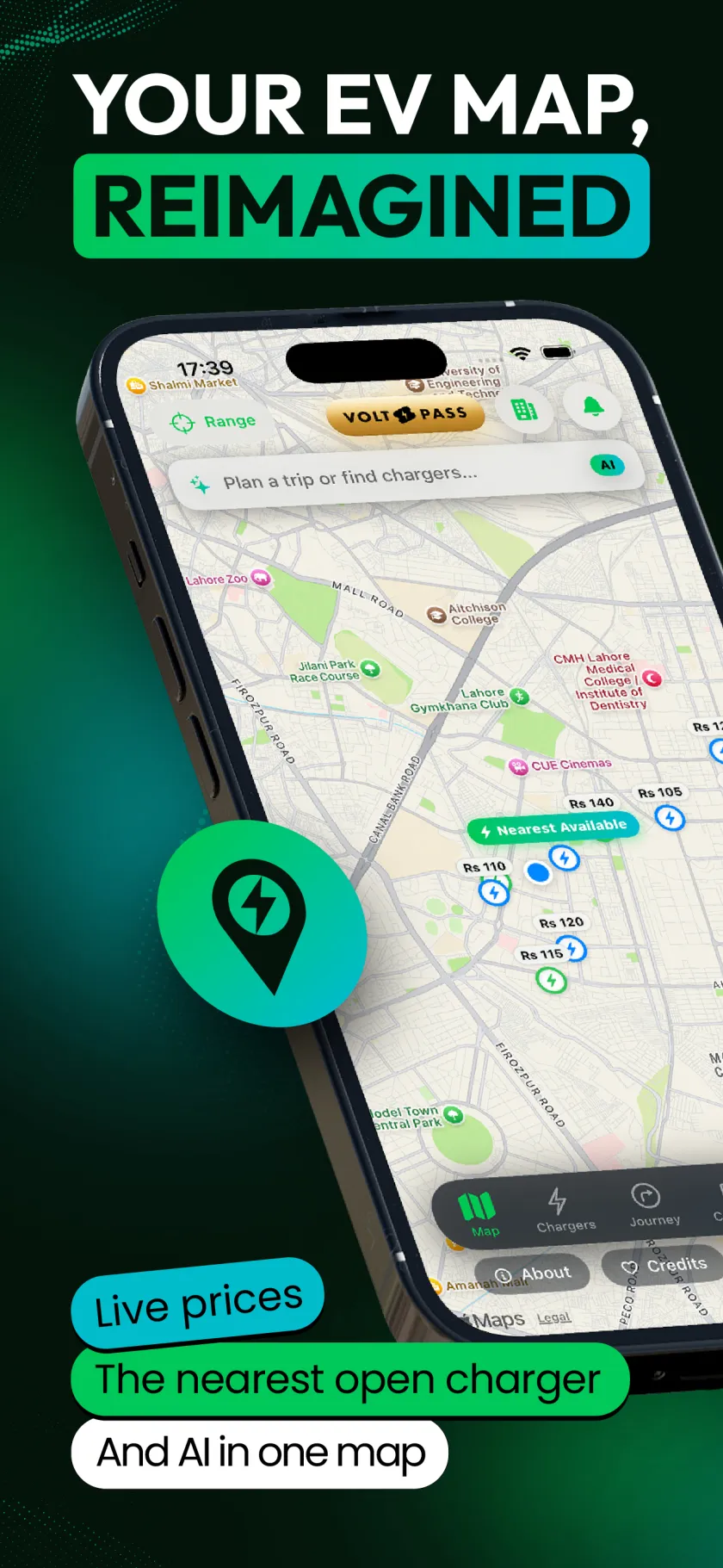 ChargePK — your EV map, reimagined: live prices, the nearest open charger and AI in one map