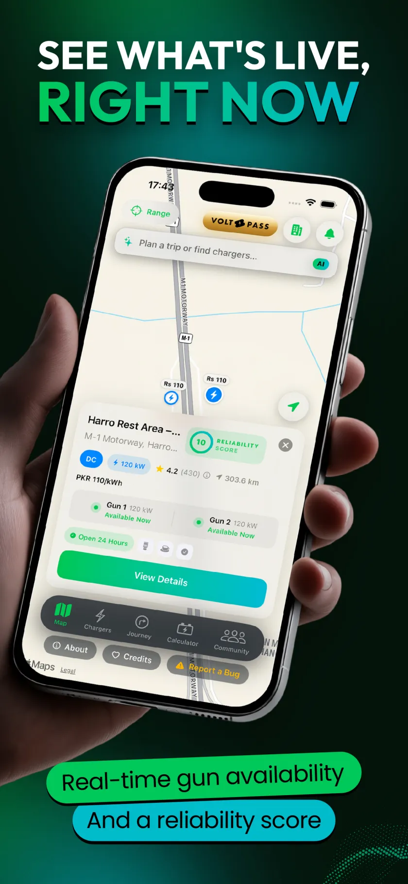 ChargePK — see what's live right now: real-time gun availability and a reliability score