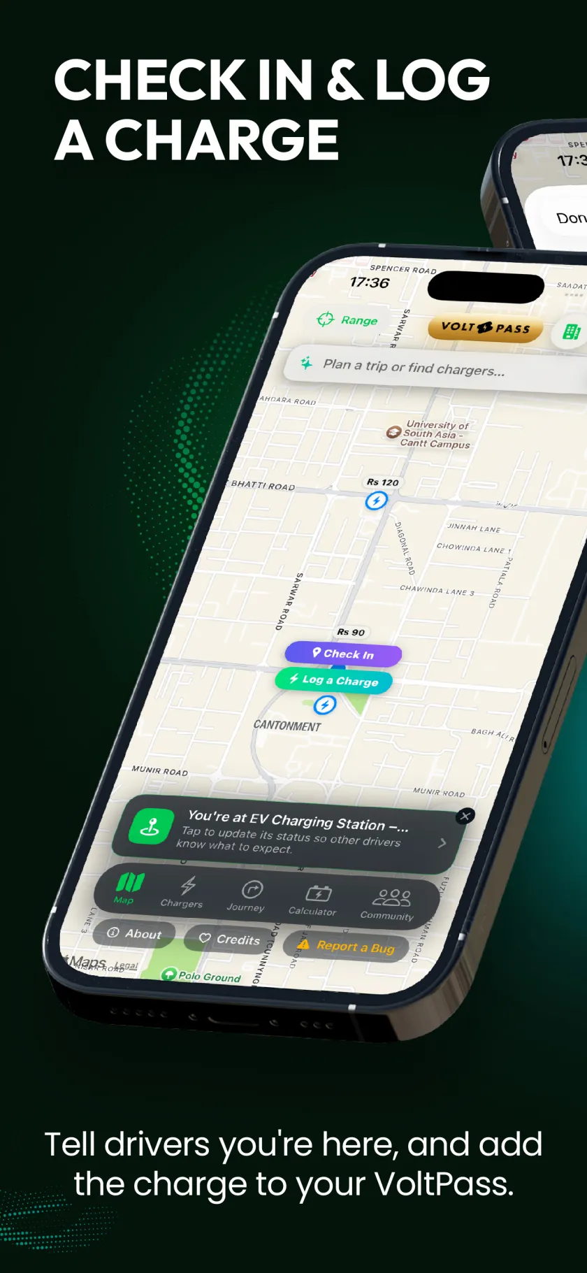 ChargePK — check in and log a charge so other drivers know what to expect