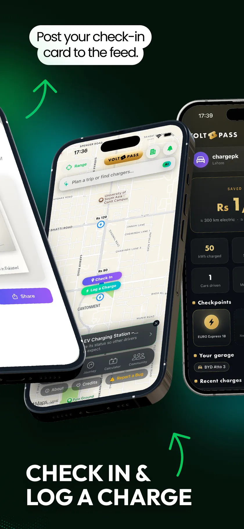 ChargePK — Post your check-in card to the community feed